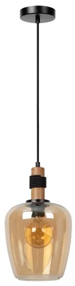 Lustră pe cablu Lucide 45408/22/62 ILONA 1xE27/40W/230V d. 22 cm negru/bej