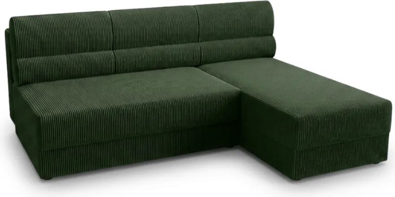 Canapea extensibila de colt reversibila TAVERO 201x140 cm, verde inchis