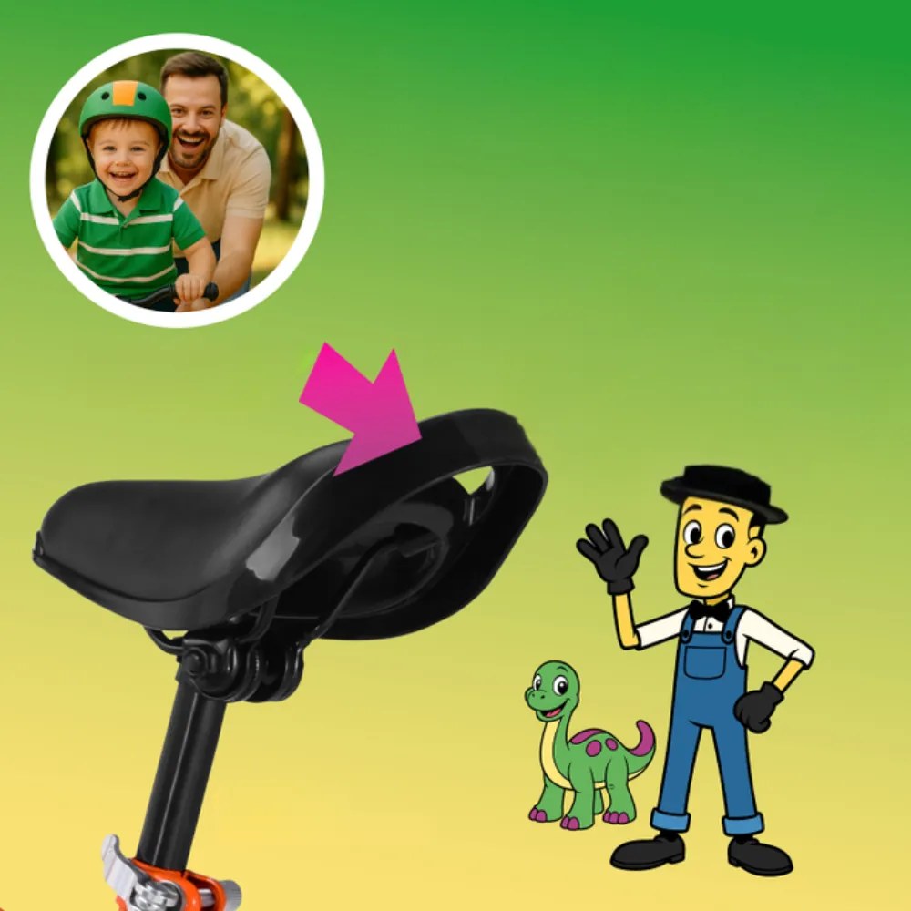 Bicicletă fără pedale pentru copii QUIDO, de la 3 ani, portocaliu Rennmeister