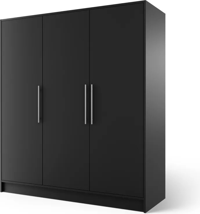 Dulap cu 3 usi Alarica 180x60x200 cm Alarica – Negru