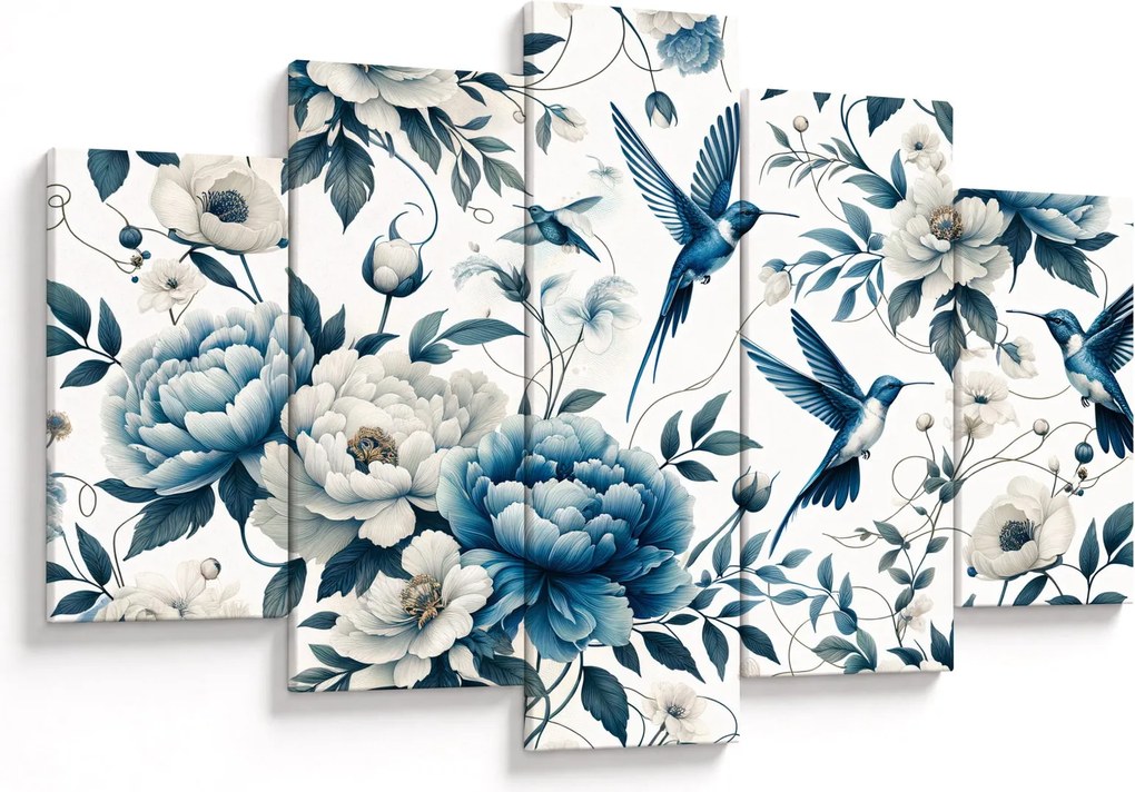 Tablou - Colibri cu flori (150x105 cm)
