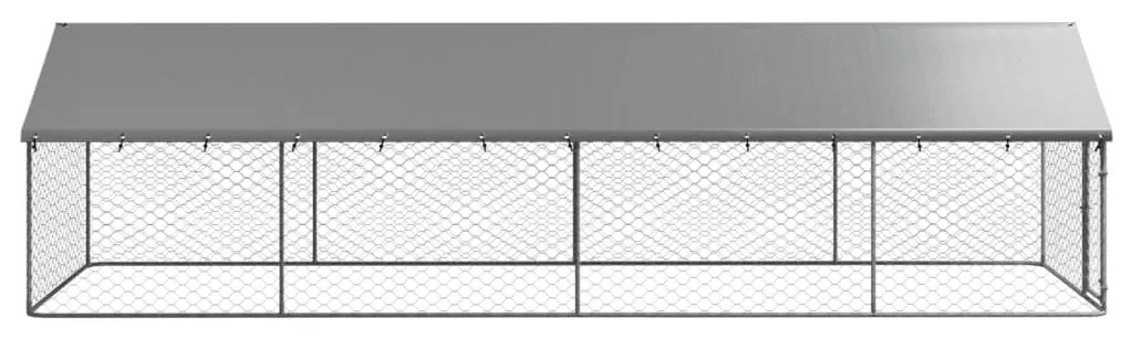 Padoc pentru caini de exterior, cu acoperis, 600x200x150 cm