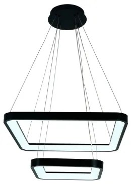Brilagi - lustru LED dimabil suspendat pe cablu FALCON SLIM LED/78W/230V 50x50 cm negru + telecomandă