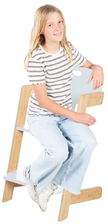 Scaun de masă pentru bebe alb Nature UP – Roba