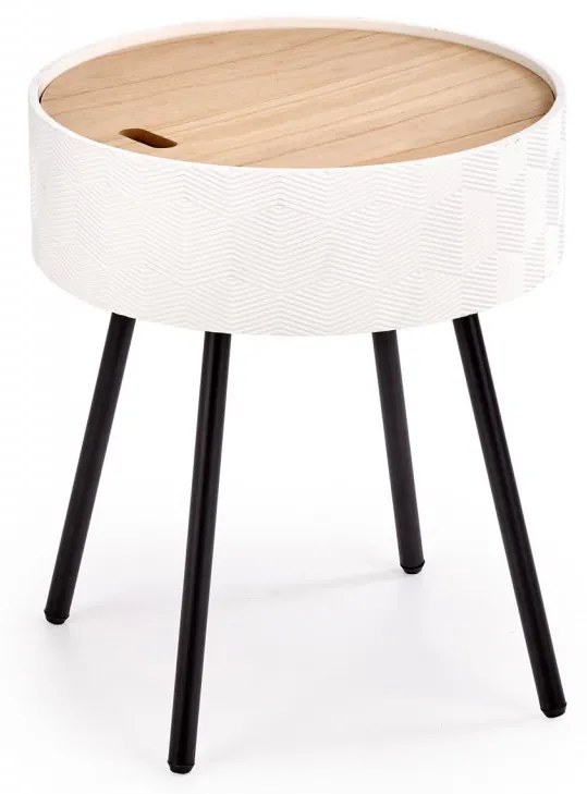 Masuta de cafea Aura alba ø38/h45 cm