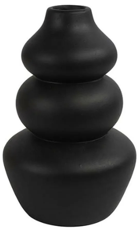Vaza ceramica neagra CAIRN 22 cm