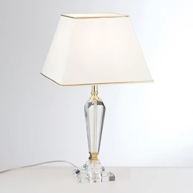 Veioza, lampa de masa design LUX VERONIQUE, auriu/ abajur crem