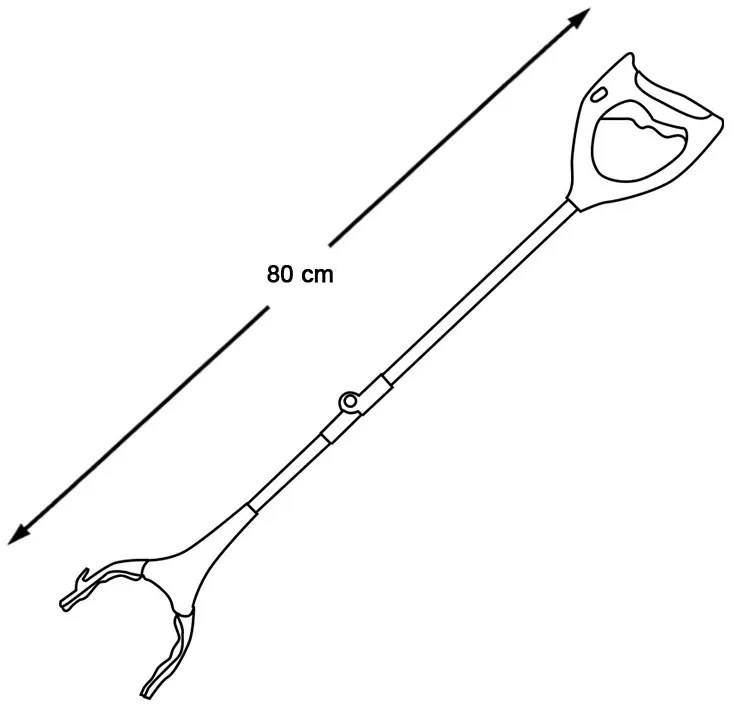 Penseta pentru gunoi cu magnet si lumina LED
