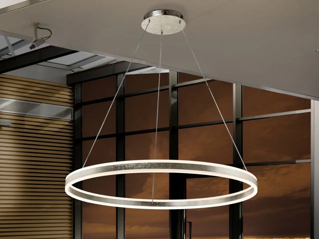 Lustra LED design modern circular Ø100cm Helia argintie