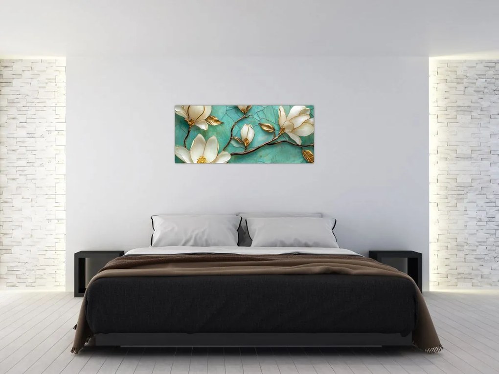 Tablou - Magnolii 3D (120x50 cm)
