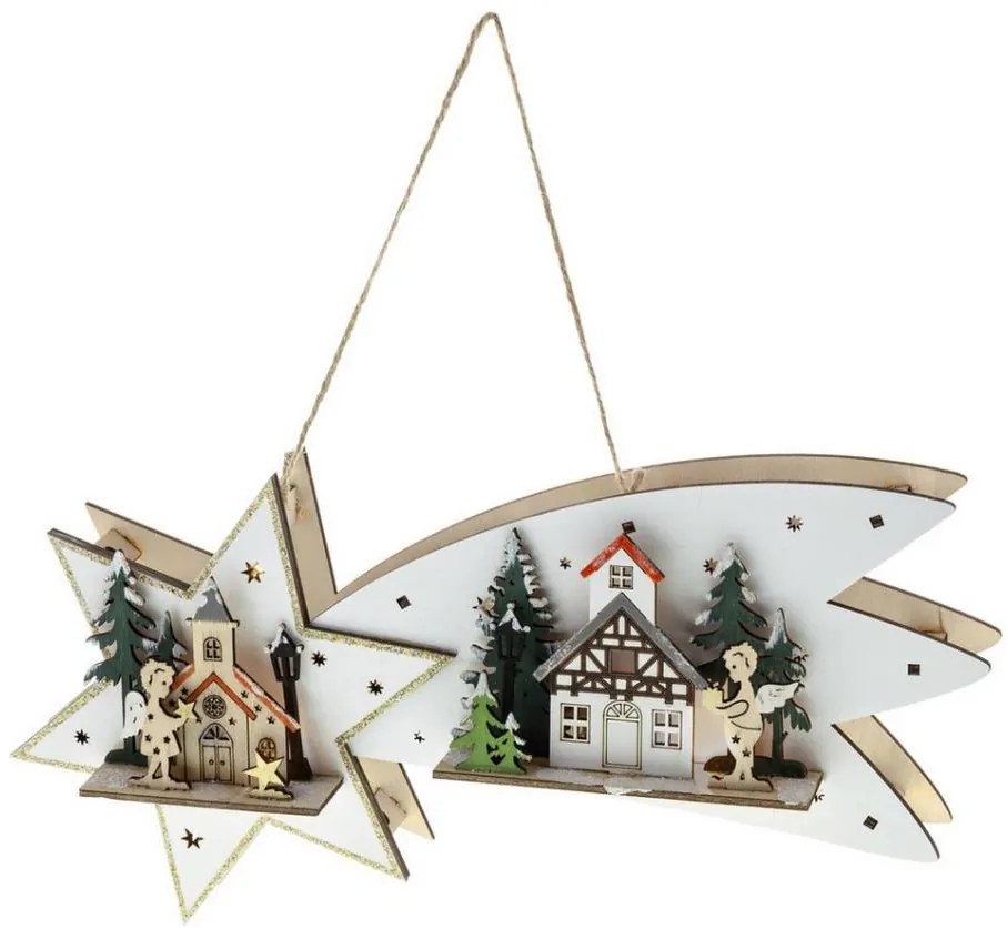 Decorațiune LED de Crăciun Retlux LED/2xAA cometă