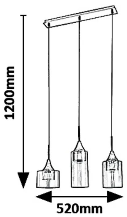 Lustra LED stil modern Candice 3L crom/transparent