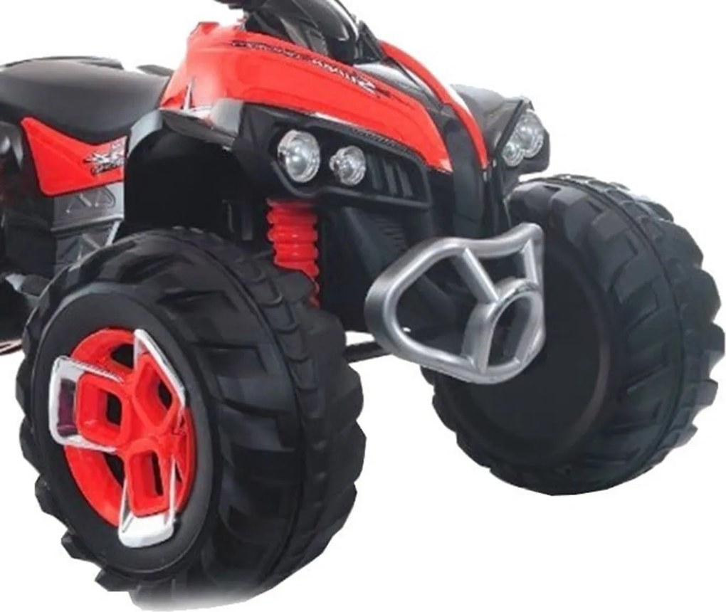 ATV Electric cu acumulator pentru copii NOVOKIDS™ Mountain Rider , Cu telecomanda, Faruri luminoase fata-spate, 3-8 ani , max 30 kg , 12V, Mp3/USB, 2