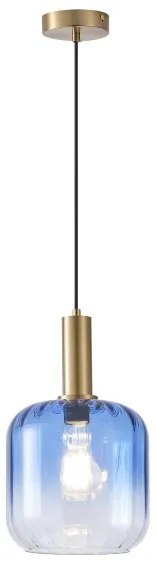 Lustră pe cablu 1xE27/15W/230V albastru/fumuriu pr. 20 cm