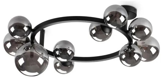 Lustră LED aplicată Ideal Lux PERLAGE 10xG9/3W/230V negru