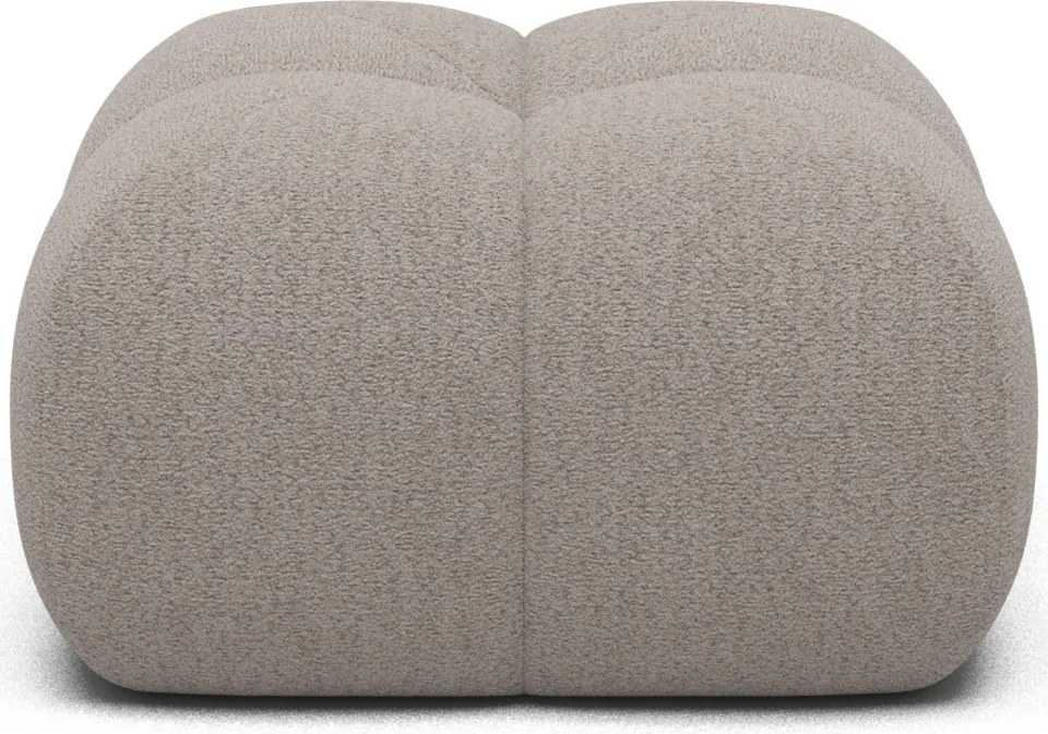 Puf Tapitat Covio 85x85x52 cm, Beige Bouclé – Royal 18