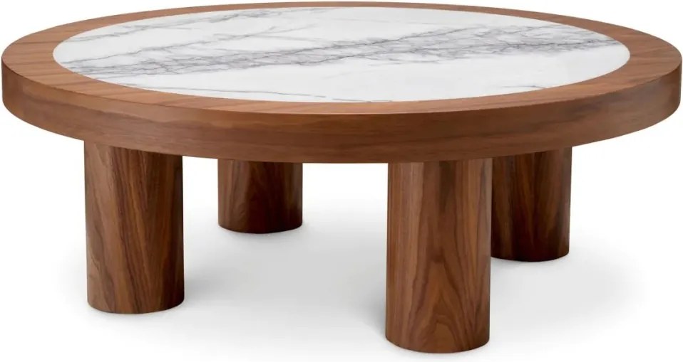 Masuta Design LUX, Marmura, Furnir Nuc, Presedio 100cm