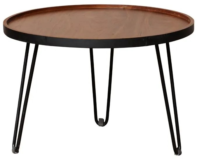 Masuta de cafea, rotunda, din lemn de tec, Edge