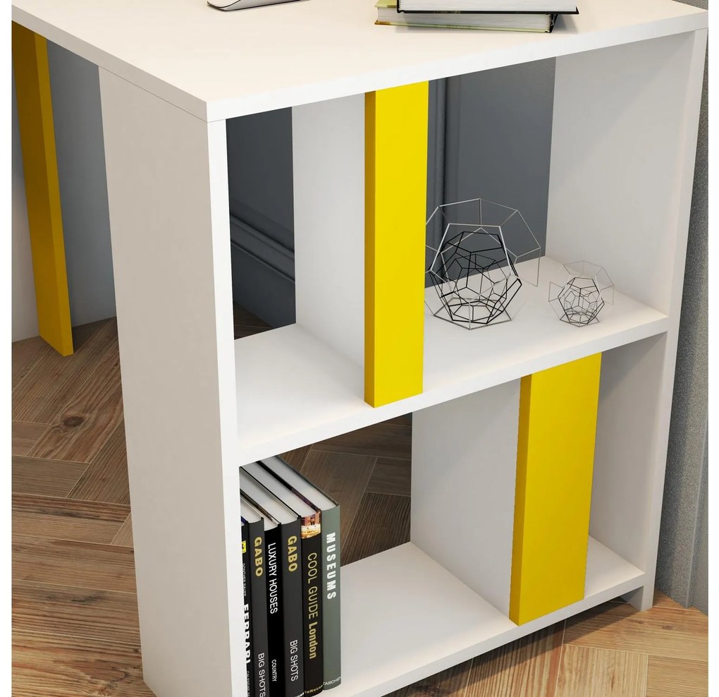 Masă PC Limba (Alb + Galben). 1088797