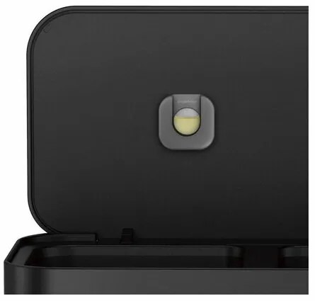 Simplehuman Coș de gunoi dreptunghiular cu pedalăși buzunar pentru saci de 45 l, negru