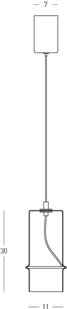 Pendul LED, CHAMPAGNE GLASS-BLACK, ZB-2532