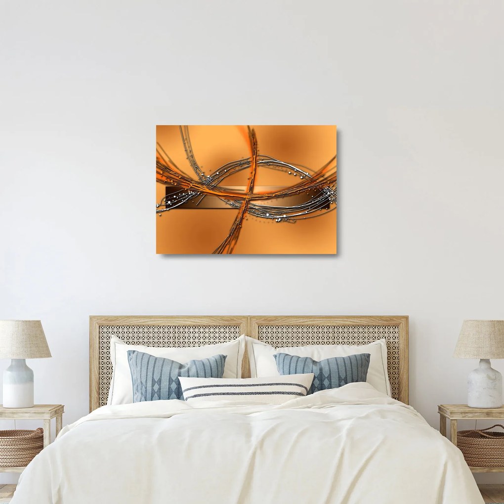 Tablou pe sticlă abstact (70x50 cm)