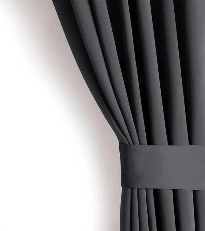 decoDoma Draperie groasă blackout RESTILO grafit 140 x 245 cm 1 buc