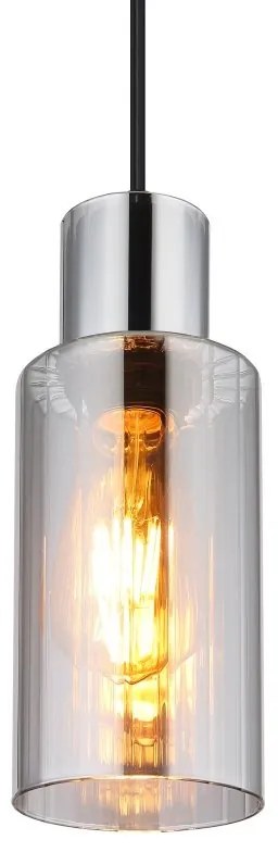 Pendul design modern LIDARIA negru/fumuriu