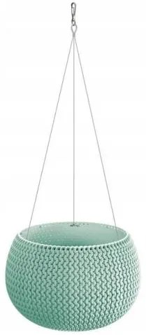 Ghiveci decorativ cu lant, rotund, verde, 23.9x16.1 cm, Splofy Bowl WS