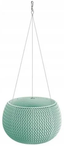 Ghiveci decorativ cu lant, rotund, verde, 23.9x16.1 cm, Splofy Bowl WS 