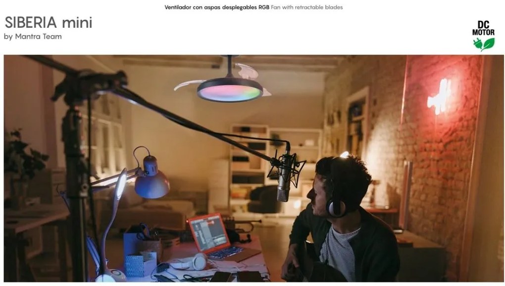 Lustra LED RGB CCT cu ventilator si telecomanda SIBERIA Mini MA-8761