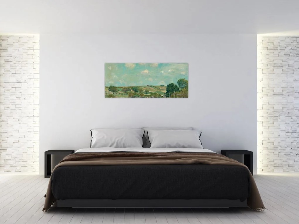 Tablou - Alfred Sisley, Meadow, reproducere (120x50 cm)