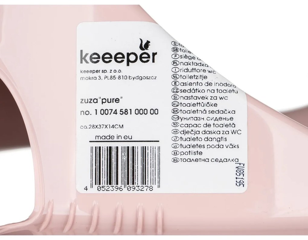 Keeper Scaun de toaletă pentru copii Duck, roz