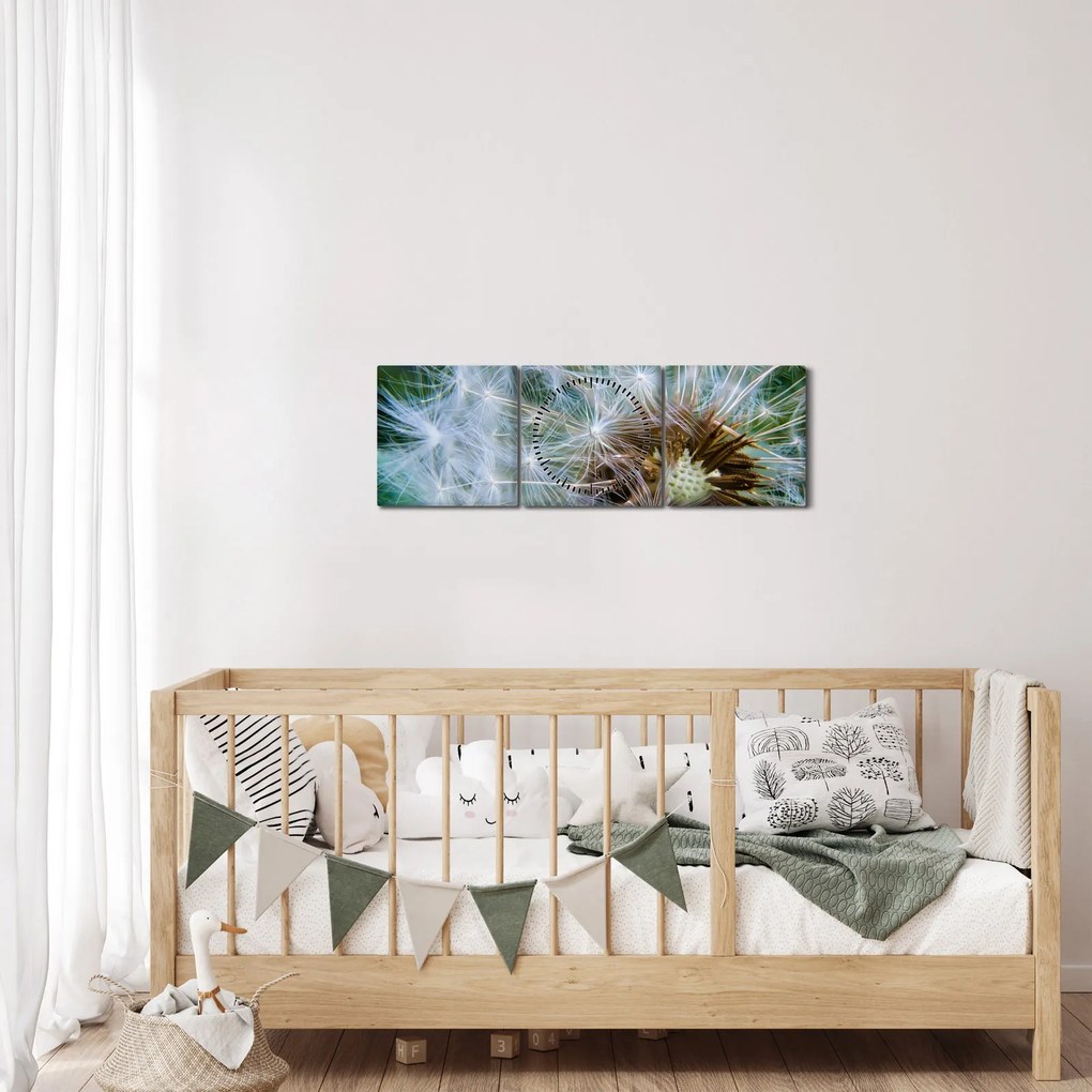 Tabloul cu păpădie desflorit (cu ceas) (90x30 cm)