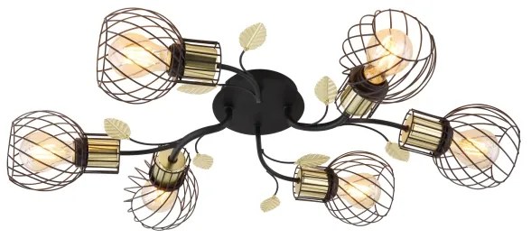 Lustră aplicată LALLY 6xE27/40W/230V Globo 54113-6D