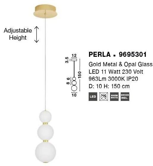 Lustra/Pendul LED design modern PERLA