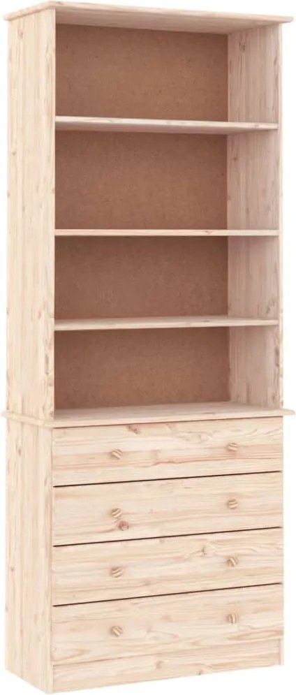 vidaXL Bibliotecă cu sertare „ALTA”, 77x35x186,5 cm, lemn masiv de pin