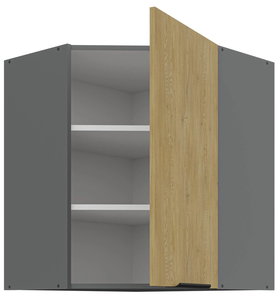 Dulap superior de bucătărie de colț Carminia 60x60 GN-72 1F (45) (stejar cremona + antracit). 1127936