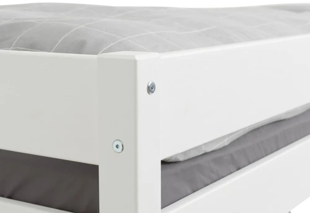 Pat supraetajat Fiesta 90x200 alb