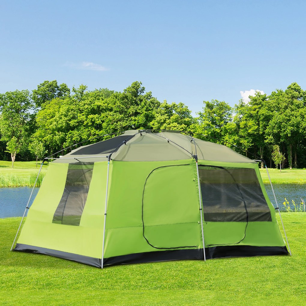 Outsunny Cort pentru Camping cu Veranda 8 Persoane 405×305×225cm | Aosom Romania