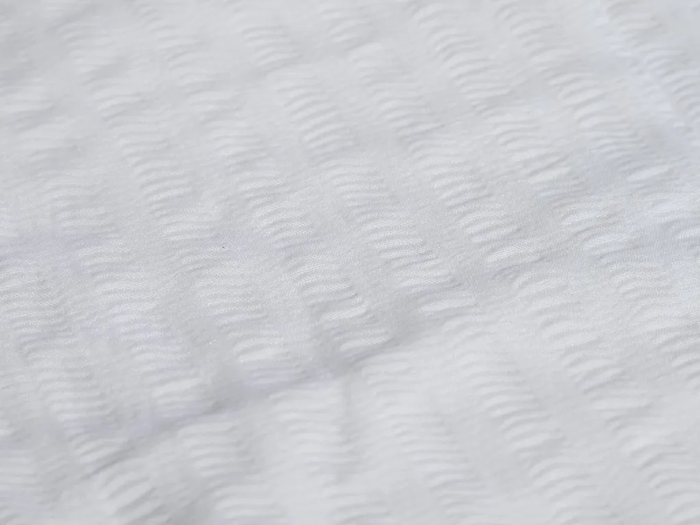 Lenjerie de pat creponata STANDO alba cu buzunar hotelier Dimensiune lenjerie de pat: 70 x 90 cm | 140 x 200 cm