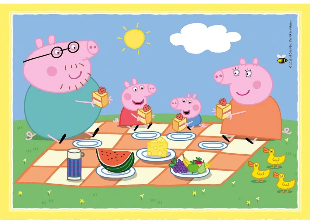 Peppa malac Picnic and School 4 az 1-ben puzzle Clementoni