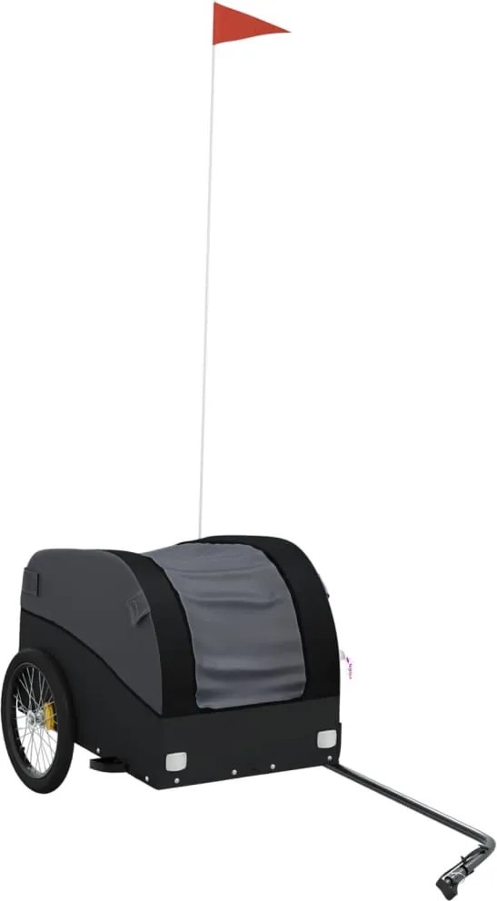 vidaXL Remorcă pentru biciclete, negru, 30 kg, fier
