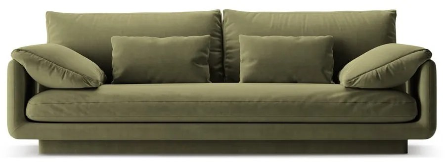 Canapea verde-deschis cu tapițerie din catifea 220 cm Torino – Micadoni