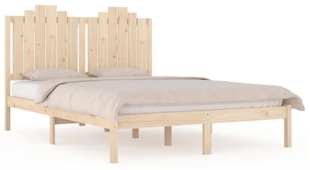 3103758 vidaXL Cadru de pat, 140x190 cm, lemn masiv de pin