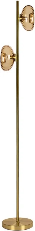Osram - Lampadar GOLD GLASS 2xE14/12W/230V auriu/bej fumuriu