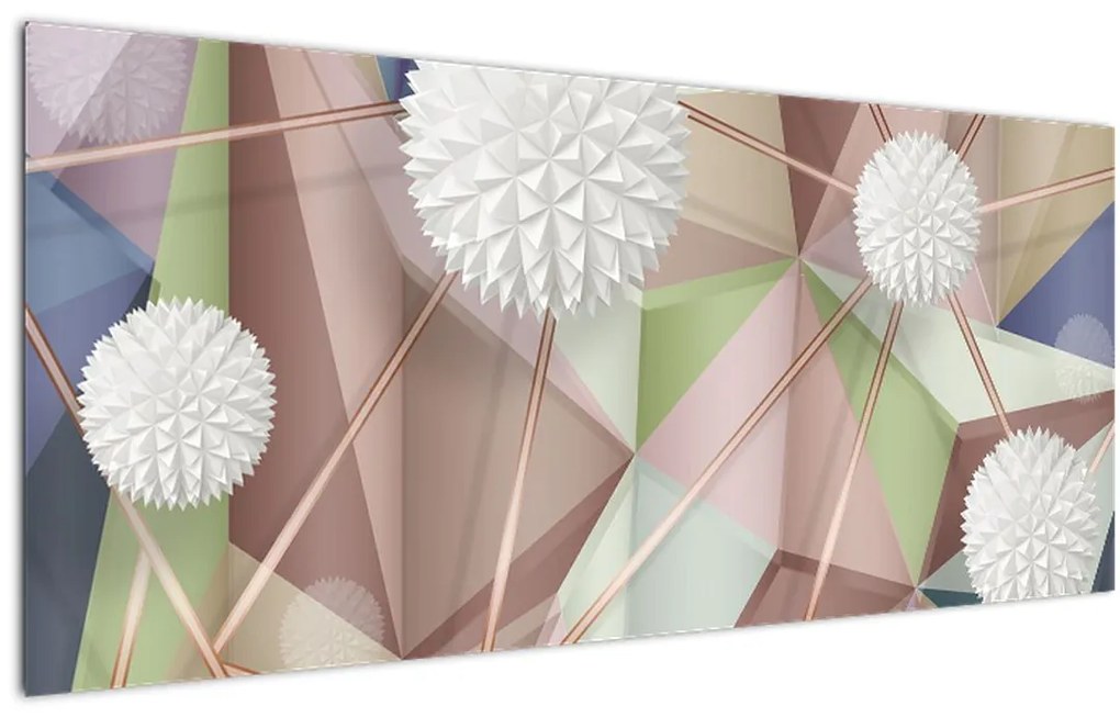 Tablou - 3D abstract culori pastel (120x50 cm)