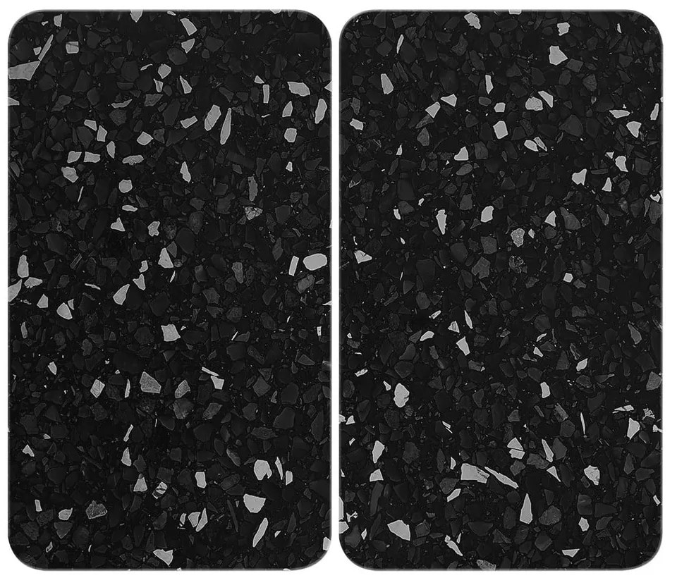 Set 2 protecții din sticlă pentru aragaz Wenko Universal, negru