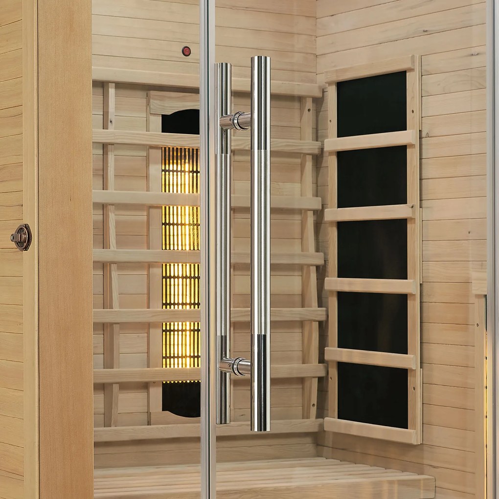 Infračervená sauna Kiruna130 s duálnou technológiou a drevom Hemlock