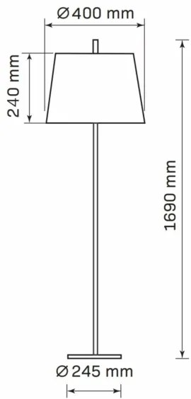 Lampadar ELENA 1xE27/20W/230V alb